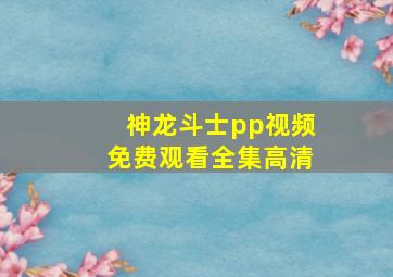 神龙斗士pp视频免费观看全集高清