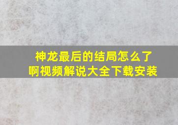 神龙最后的结局怎么了啊视频解说大全下载安装