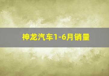 神龙汽车1-6月销量