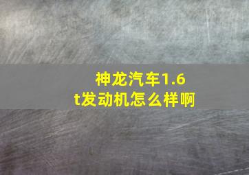 神龙汽车1.6t发动机怎么样啊