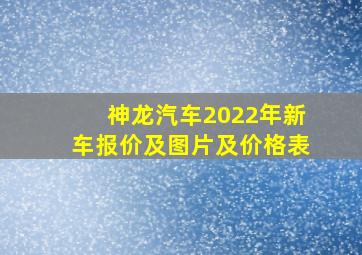 神龙汽车2022年新车报价及图片及价格表