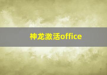 神龙激活office