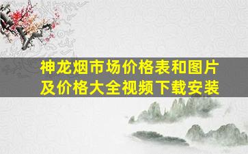 神龙烟市场价格表和图片及价格大全视频下载安装