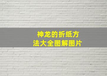 神龙的折纸方法大全图解图片