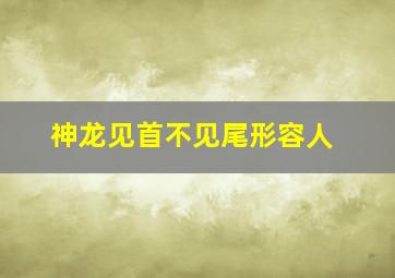 神龙见首不见尾形容人