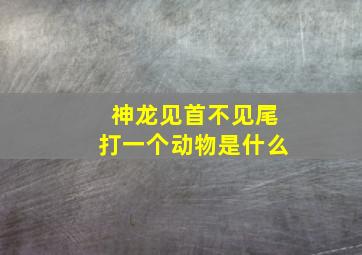 神龙见首不见尾打一个动物是什么