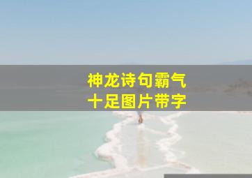 神龙诗句霸气十足图片带字