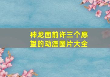 神龙面前许三个愿望的动漫图片大全