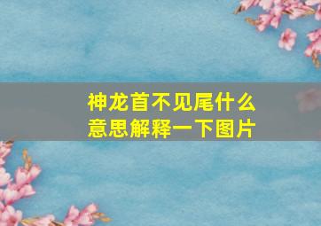 神龙首不见尾什么意思解释一下图片