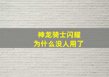 神龙骑士闪耀为什么没人用了