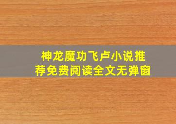 神龙魔功飞卢小说推荐免费阅读全文无弹窗