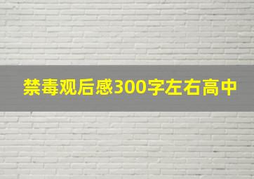 禁毒观后感300字左右高中