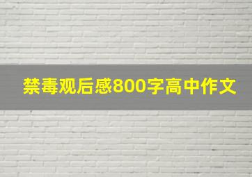 禁毒观后感800字高中作文