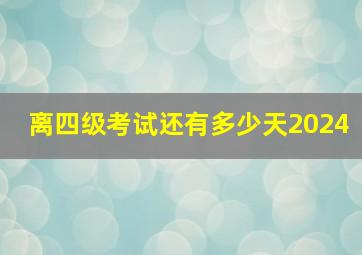 离四级考试还有多少天2024