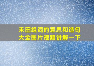 禾田组词的意思和造句大全图片视频讲解一下