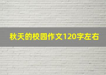 秋天的校园作文120字左右