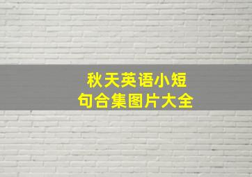 秋天英语小短句合集图片大全