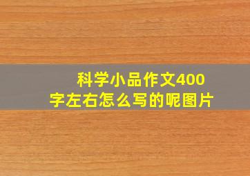 科学小品作文400字左右怎么写的呢图片