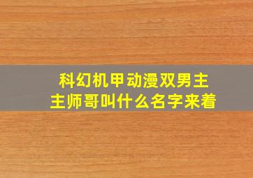 科幻机甲动漫双男主主师哥叫什么名字来着