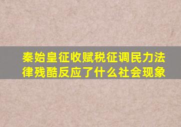 秦始皇征收赋税征调民力法律残酷反应了什么社会现象