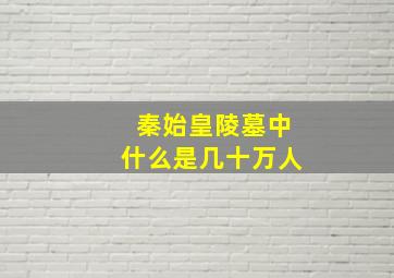 秦始皇陵墓中什么是几十万人