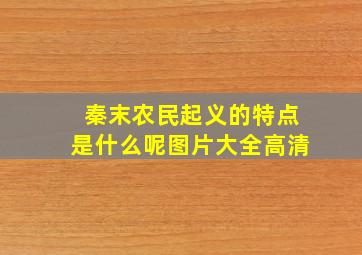 秦末农民起义的特点是什么呢图片大全高清