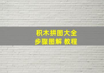 积木拼图大全步骤图解 教程