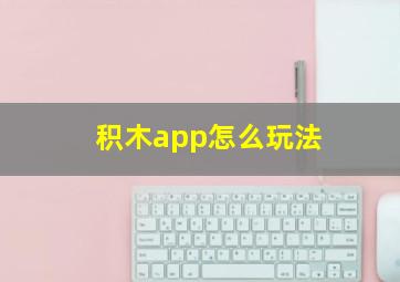 积木app怎么玩法