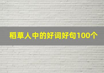 稻草人中的好词好句100个