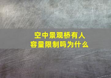 空中景观桥有人容量限制吗为什么