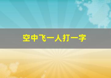 空中飞一人打一字