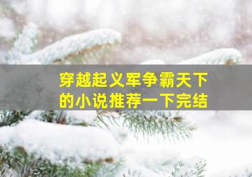 穿越起义军争霸天下的小说推荐一下完结