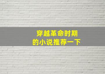 穿越革命时期的小说推荐一下