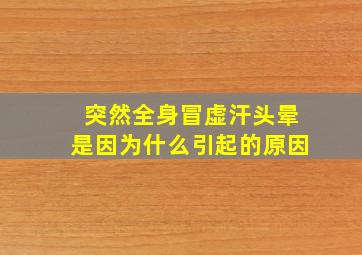 突然全身冒虚汗头晕是因为什么引起的原因