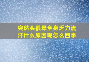 突然头很晕全身乏力流汗什么原因呢怎么回事