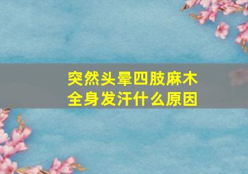 突然头晕四肢麻木全身发汗什么原因