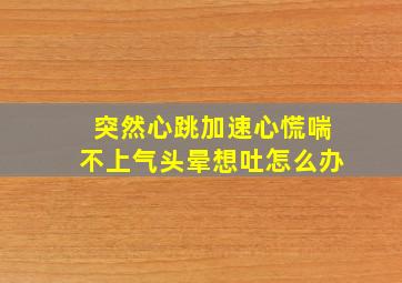 突然心跳加速心慌喘不上气头晕想吐怎么办