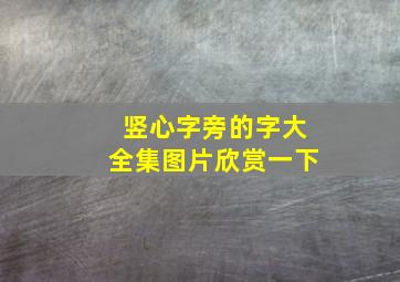 竖心字旁的字大全集图片欣赏一下