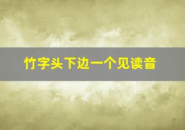 竹字头下边一个见读音