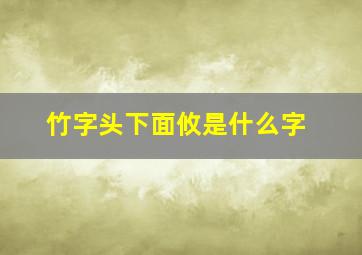 竹字头下面攸是什么字