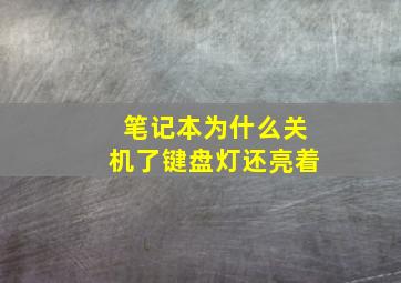 笔记本为什么关机了键盘灯还亮着