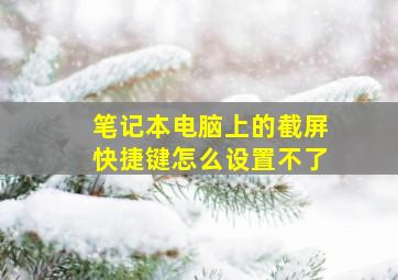 笔记本电脑上的截屏快捷键怎么设置不了