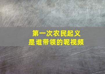 第一次农民起义是谁带领的呢视频