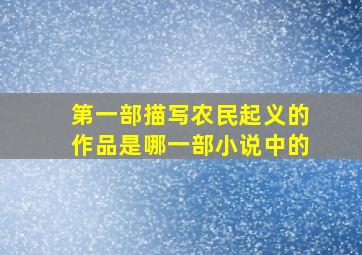 第一部描写农民起义的作品是哪一部小说中的