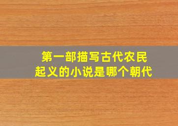 第一部描写古代农民起义的小说是哪个朝代