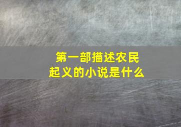 第一部描述农民起义的小说是什么