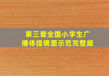 第三套全国小学生广播体操镜面示范完整版