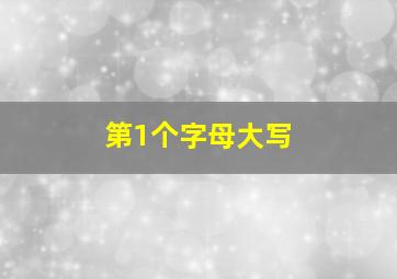 第1个字母大写