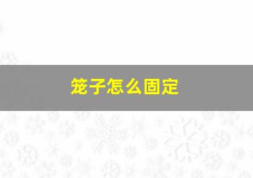 笼子怎么固定