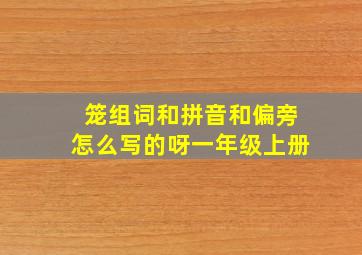 笼组词和拼音和偏旁怎么写的呀一年级上册